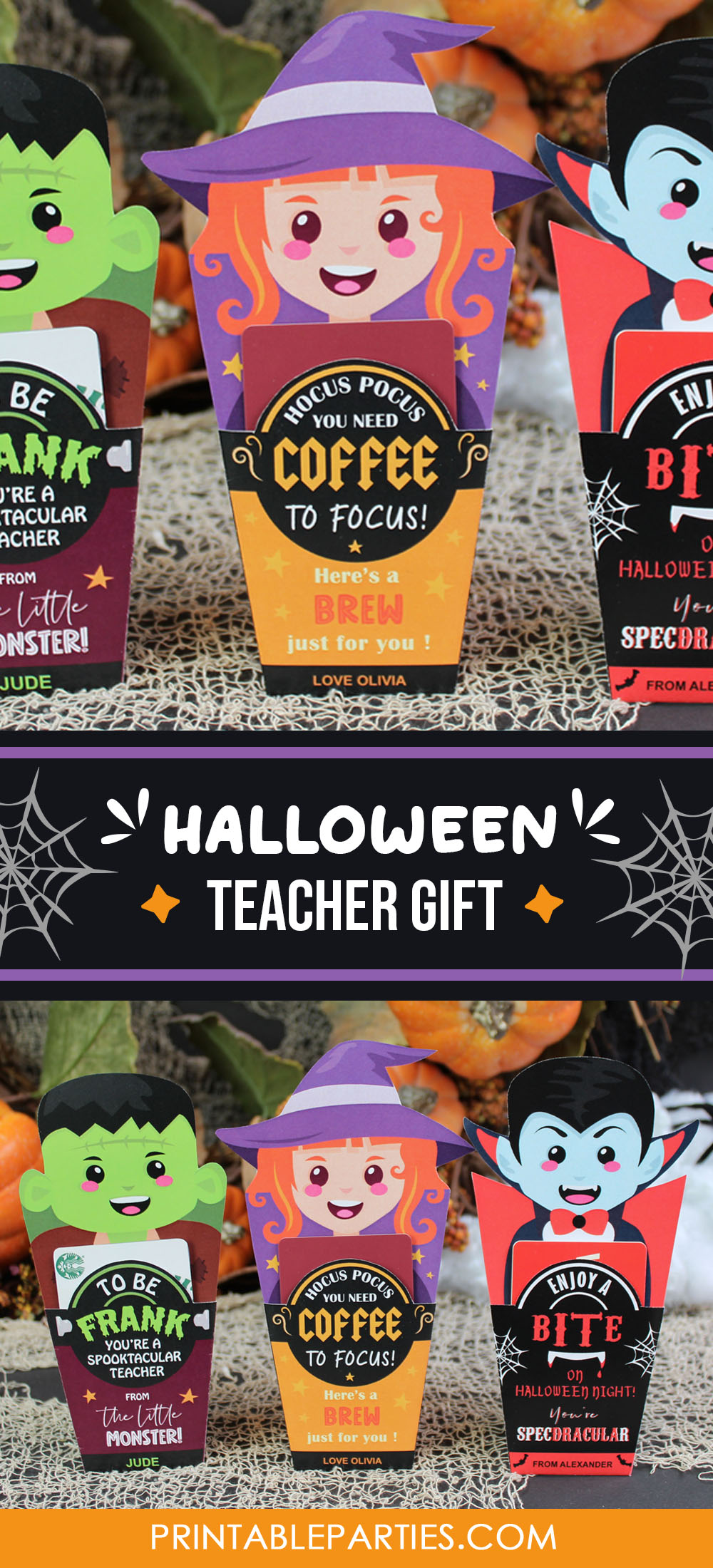 printable Halloween gift card holders printable Halloween gift card holders